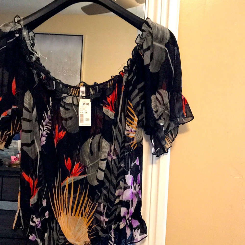 *NEW* Off Shoulder Sheer Top